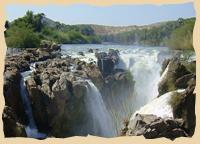 Die Epupa Wasserfälle an der Grenze zu Angola Die Epupa Wasserfälle an der Grenze zu Angola