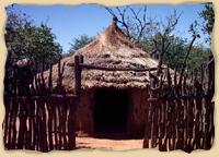 Traditionelle Hütte der roten Nomaden