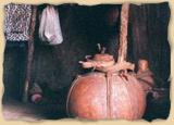 Traditionelle Kalebasse für die Sauermilch