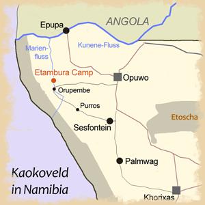 Etambura Camp Karte