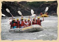 Wildwasserfahrt auf dem Sambesi